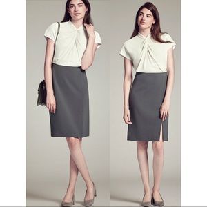 M.M. LaFleur Adelaide Dress in Ivory/Monsoon